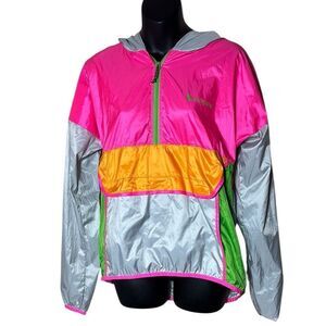 Cotopaxi women’s small teca half zip windbreaker packable neon bright gorpcore